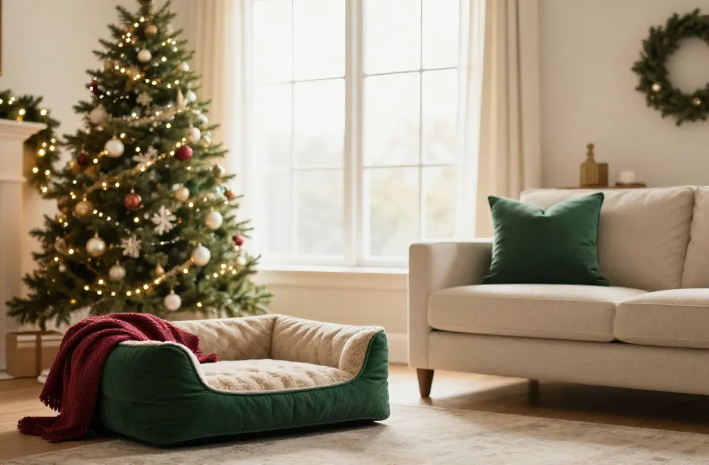 Turn Heads with Christmas Pet Beds As Holiday Decor