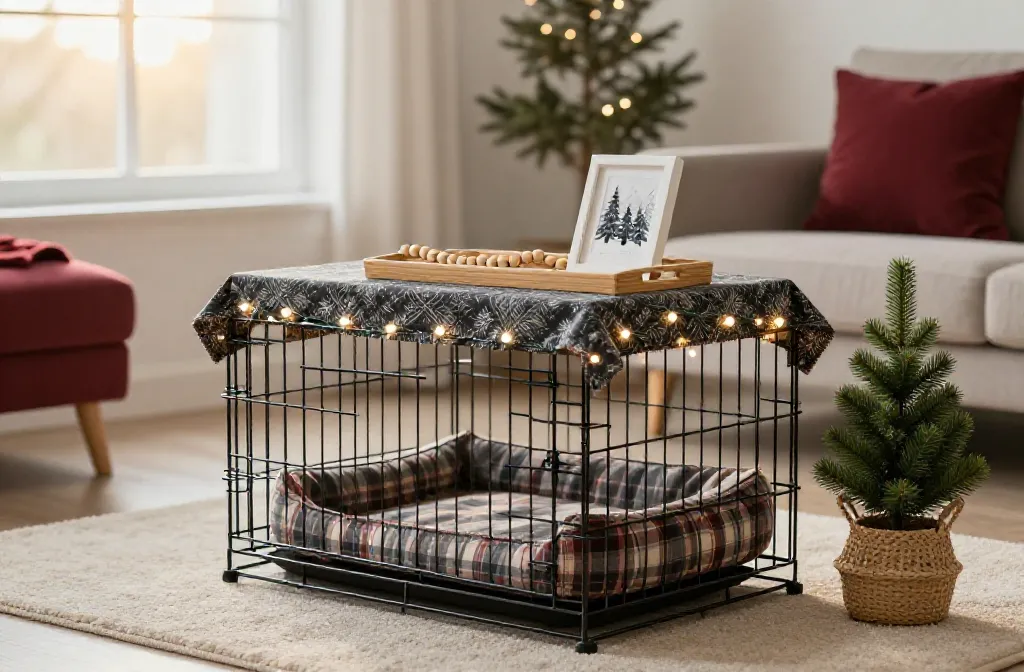 Decorate Dog Crate for Christmas on a Budget: 10 Ideas Under $25
