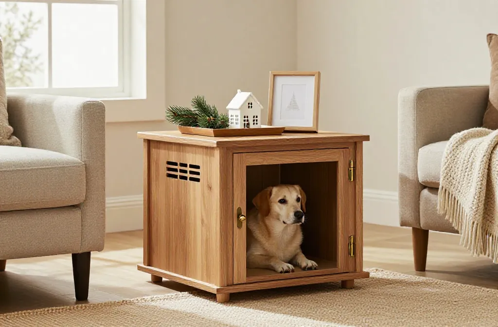 Genius Christmas Dog Crate Ideas for a Cozy Farmhouse Holiday Look