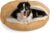 Snoozer Cozy Cave Dog Bed – Indoor Dog Bed with Cover Cave, Covered Calming Burrow for Small & Medium Sized Pets with Blanket Attached, Enclosed, Removable Washable Cover – Large, Camel