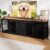 95″ Large Dog Crate Furniture for 2 Dogs(Black)