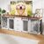 95″ Large Dog Crate Furniture for 2 Dogs(White)