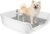 ALL FOR PAWS Dog Potty Tray, 24.8″x24.8″Indoor Pet Pee Pad Holder with Pee Post, Puppy Potty Trainer, Dog Litter Box and Pet Toilet for Small Medium Dogs, Housebreaking Supplies(Pee Pads Not Included)