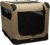 Amazon Basics Portable Folding Soft Dog Crate, Double Door, Collapsible Travel Kennel, Easy to Assemble, Medium, 29.92″ x 21.3″ x 21.3″, Tan