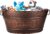 BREKX Copper Metal Pet Storage & Dog Toy Bin w/ Handles, Indestructible