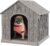 Bifanuo Dog House Outdoor Indoor, Plastic Small Dog House-Weatherproof Design with Air Vents & Elevated Floor for Small to Medium Dogs, Easy Clean and Assemble (Grey, 26.18″ L x 24.03″ W x 25.98″ H)