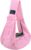 CUBY Dog and Cat Sling Carrier – Hands Free Reversible Pet Papoose Bag – Soft Pouch and Tote Design – Suitable for Puppy, Small Dogs Cats Outdoor (Pink, Unadjustable Strap)