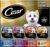 Cesar Loaf in Sauce Wet Dog Food Rotisserie Chicken, Filet Mignon, Angus Beef, and Ham & Egg Flavors Variety Pack, Wet Food for Dogs, 3.5 oz Easy Peel Trays, 24 Count