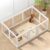 Clear Acrylic Dog Playpen Indoor Pet Pen, 24″ H, White, 10 Panels