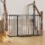 Cumbor 29.7-51.5 in Extra Wide Baby Gate for Stairs, Dog Gate Indoor Black