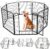 Dog Playpen, 8 Panels Indoor Outdoor Heavy Duty Pet Exercise Fence, 32″ H