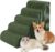 Dog Stairs for HIGT Bed – 24″ H 5-Step Dog Ramp Up to 50 Lbs, Green