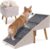 Dog Stairs for Small Dogs, 2-in-1 Foldable Pet Ramp and Ottoman, 17.13″ H