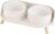 Elevated Ceramic Dog Bowl Set – Double Dog Feeding Bowls with Stand Splash Proof – Raised Dishes for Food and Water – Ideal for Small to Medium Dogs – 2 x 720 ml – 11.3 oz – White