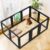 FXW AuraSpace Clear Acrylic Indoor Dog Playpen, 24″ H, 10 Panels, Black
