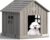 Fancyango Dog House Outdoor Indoor – Waterproof, Ventilated, Easy to Clean, Elevated Floor for Small-Medium Dogs, Easy to Assemble (Grey, 31″ L x 33.3″ W x 33.5″ H)