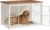 Feandrea 48″ Dog Crate Furniture, Heavy-Duty Dog Kennel Side End Table
