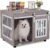 GIANTEX 31.5″ Dog Crate Furniture with Barn Door for Small Medium Dogs