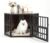 Giantex Corner Dog Crate Furniture with Adjustable & Reversible Feeder