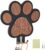 Goodangie00 Wooden Dog Leash Holder Wall Decoration, 3D Dog Paw Harness Wall Mount Hanger Organizer Hooks for Rustic Home Decor, Leashes, Keys, Collars, Hallway, Pet Lover Gift（Black）