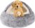 Hooded Dog Bed for Small Dogs, Nest Dog Beds, Washable Cute Cat Cave Bed, Cozy Nook Pet Bed for Dogs or Cats, Anti-Slip Puppy Bed Fits up to 22 lbs Pets(Grey, 20″ x 20″)