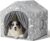 Indoor Dog House, Soft Warm Glow Dog Cave for Medium & Large Dogs