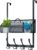Kaiferty Over The Door Hooks Organizer, Coat Rack Over The Door Storage Hanger Towel Rack, Back of Door Storage Organizer for Bathroom,Bedroom,Kitchen,Office (Black, 2-Tier)