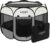 Love’s cabin Pet Puppy Dog Playpen, Small Dog Tent Crates Cage Indoor/Outdoor, Portable Playpen for Cat, Foldable Pop Up Dog Kennel Playpen with Carring Case, Removable Zipper Top, Grey