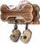 MTERSN Dog Leash Holder for Wall with Key Hooks for Dog Gear Storage, Brown