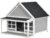PawHut Wooden Dog House with Porch for Large Dogs, Tilt Roof, Front Door