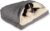 Snoozer Rectangle Cozy Cave Dog Bed, Hooded Dog Bed, Heather Gray (L)