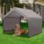 Summertrail Extra Large Dog House Outside, Dog Tent Outdoor, Big Dog Shade Shelter Doghouse Canopy, Water Resistant Dog shelter with Ground Nail, Gray Sun Rain Cover for Pet Cat Livestock 4’x 4’x 3.3