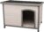 Trixie Natura Classic Dog House – Wooden Outdoor Shelter with Weatherproof Sealer, Hinged Roof & Adjustable Legs for Medium Dogs – Gray – 27 x 41 x 28.5 in