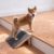 Wooden Dog Ramp for Stairs, 15″ L x 4.3″ H Non-Slip Carpet Pet Step Ramp, Portable Small Dog Cat Stair Access Ramp for Indoor Concrete Steps, Couch & Bed Entry (1)