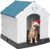 ZENY Plastic Dog House – Waterproof Dog Kennel with Air Vents and Elevated Floor All Weather Indoor Outdoor Insulated Doghouse Puppy Shelter, Easy to Assemble